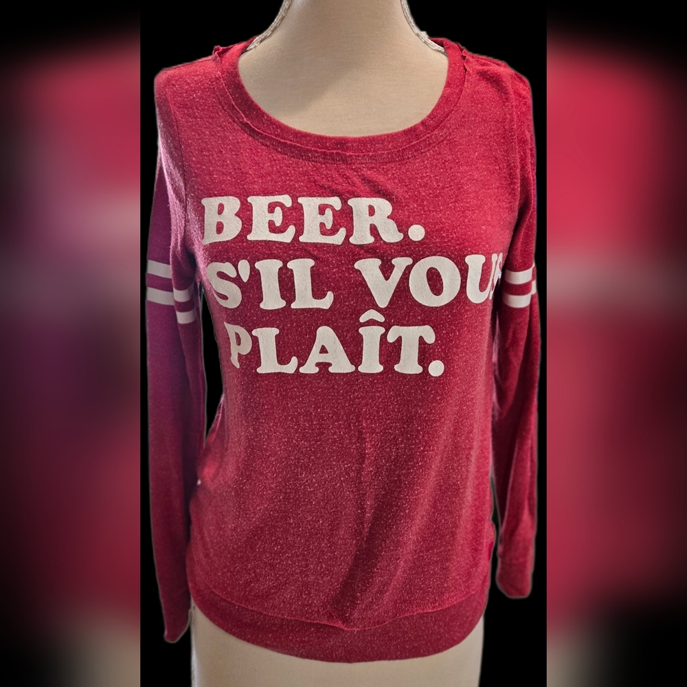 Small Chaser Girls "Beer" Long Sleeve Sweatshirt